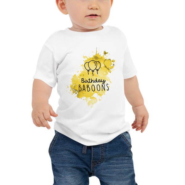 BIRTHDAY BABOONS SPLASH Y | BABY T-SHIRT