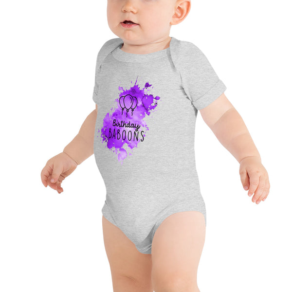 BIRTHDAY BABOONS SPLASH P | BODYSUIT