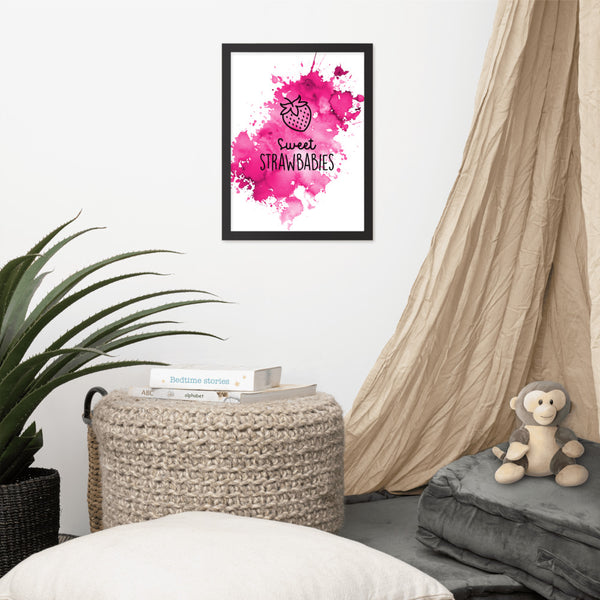 SWEET STRAWBABIES SPLASH P | FRAMED POSTER