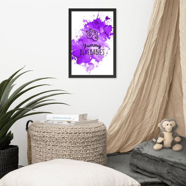 YUMMY BLUEBABIES SPLASH P | Framed poster