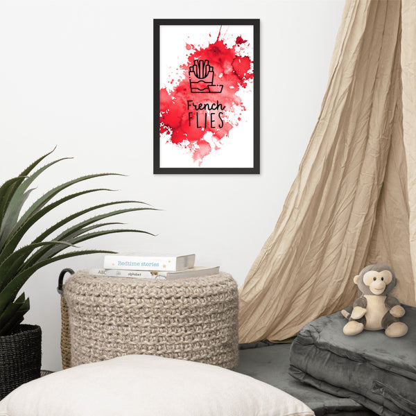 FRENCH FLIES SPLASH R | FRAMED POSTER