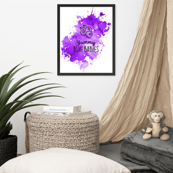 YUMMY BLUEBABIES SPLASH P | Framed poster