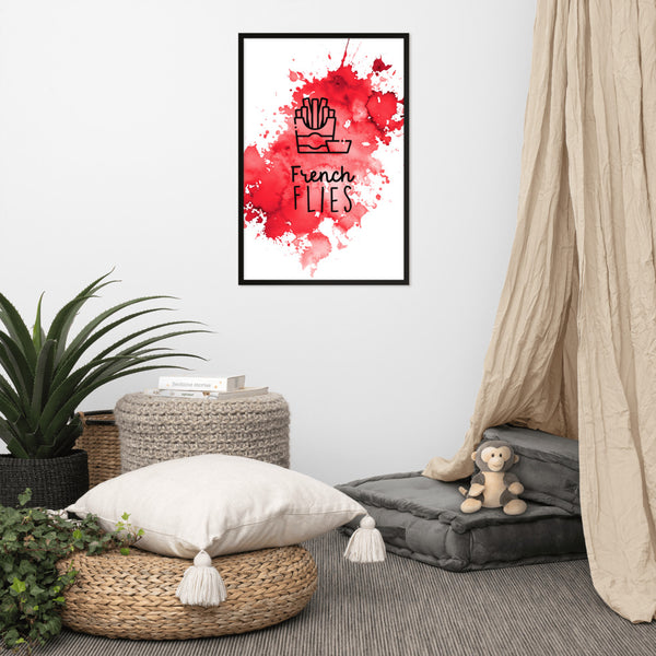 FRENCH FLIES SPLASH R | FRAMED POSTER