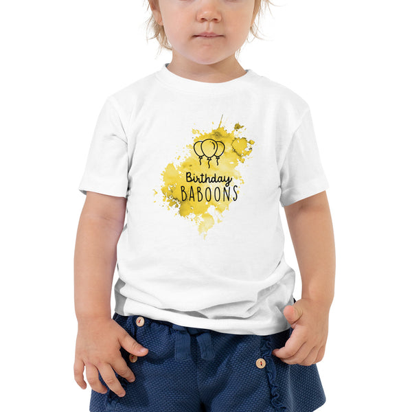 BIRTHDAY BABOONS SPLASH Y | TODDLER T-SHIRT